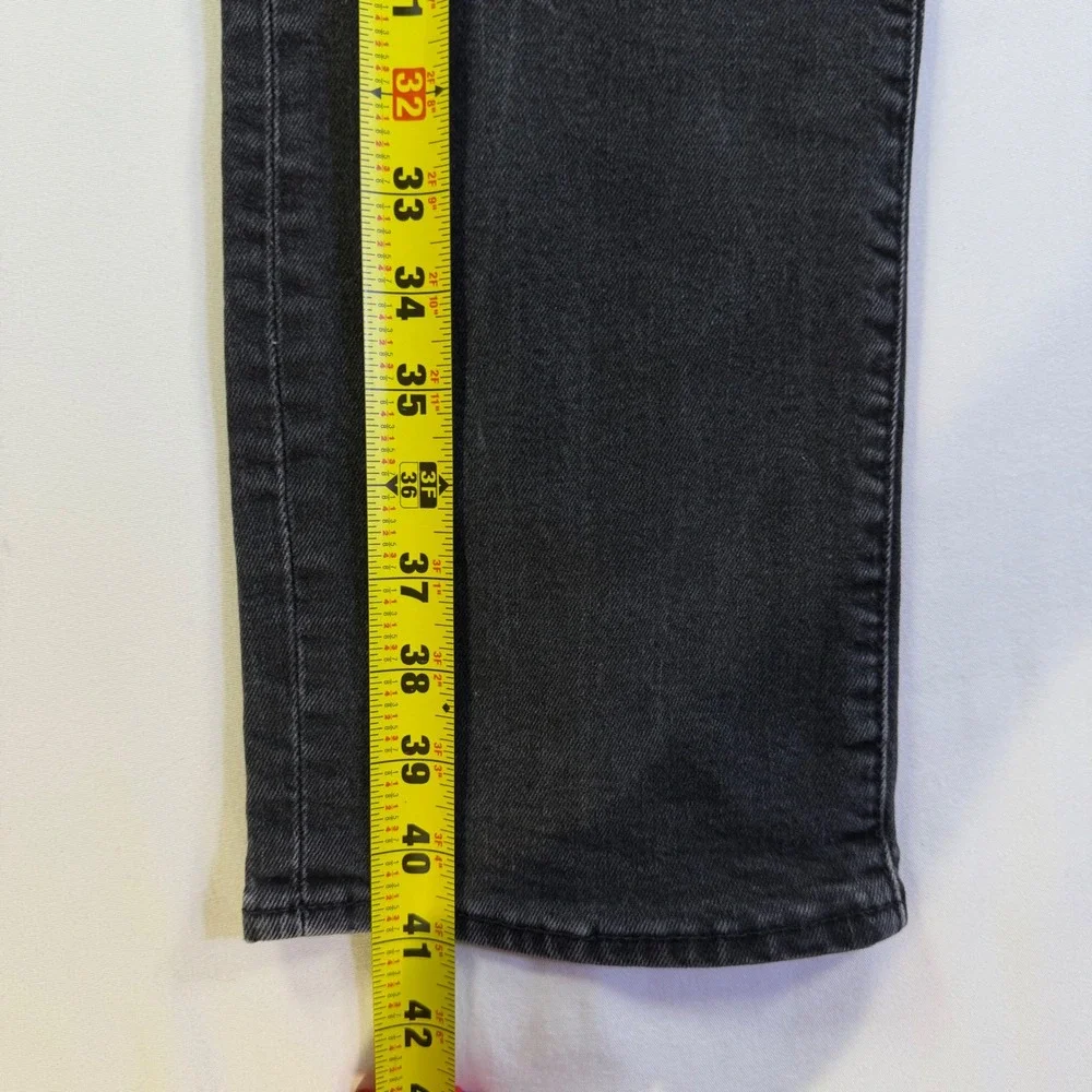 Levi's 514 Slim Straight Jeans Mens 36x31 Washed‎ Black Charcoal Stretch Denim